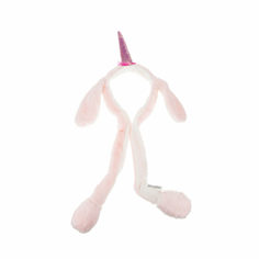 Детский ободок 1Toy Хлоп-Ушки Единорог розовый, с поднимающимися ушками