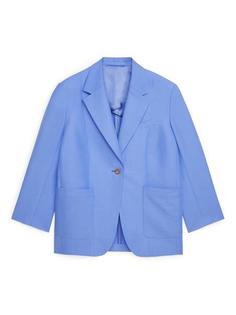 Пиджак оверсайз из хлопка и пеньки Arket