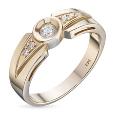 Кольцо из красного золота с бриллиантами э0201кц03081600 ЭПЛ Якутские Бриллианты