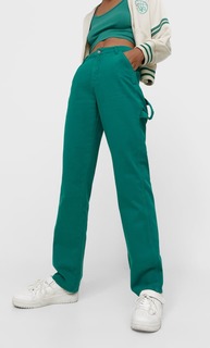 Stradivarius Брюки С Прямыми Штанинами Зеленый 36