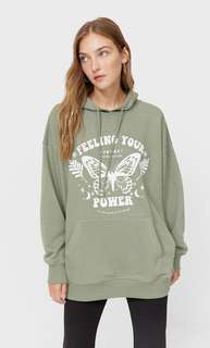 Stradivarius Худи Объемного Кроя Multicolor Xs