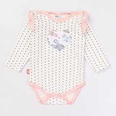 Боди Котмаркот &quot;Funny Bunny&quot; с длинным рукавом и рюшами, в горошек Mjolk