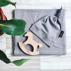 Комплект Mjolk Fog Swaddle: шапочка и пелёнка Сонный гномик