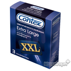 Презервативы Contex Extra Large увеличенного размера, 3шт.