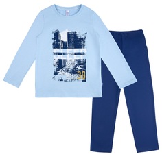 Пижама Bossa Nova &quot;Морфей&quot; для мальчика: джемпер и брюки, сине-голубая Витоша
