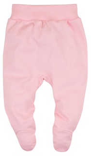 Ползунки Bossa Nova Basic с лапками, розовые Mjolk