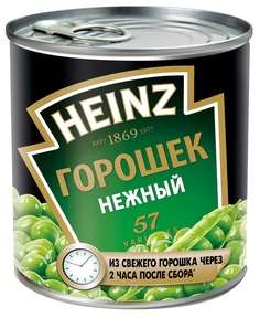 Горошек Heinz зеленый консервированный, 390гр