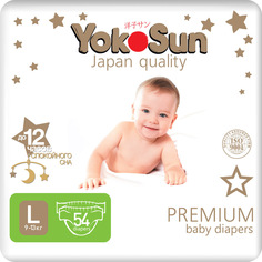 Подгузники YokoSun Premium L (9-13кг), 54шт.