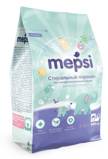 Стиральный порошок Mepsi на основе натурального мыла, для детского белья, гипоаллергенный, 800гр