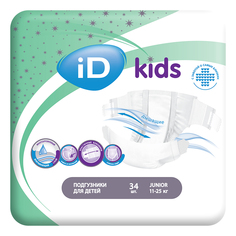 Детские подгузники iD Kids Junior, 11-25кг, 34шт.