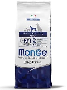 Корм Monge Dog Medium для взрослых собак средних пород, 12кг