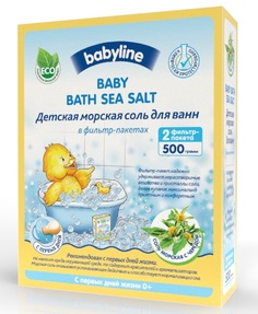 Детская морская соль Babyline для ванн, с чередой, 500гр