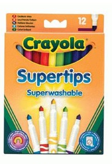 Фломастеры Crayola &quot;Супертипс&quot;, тонкие, 12шт.