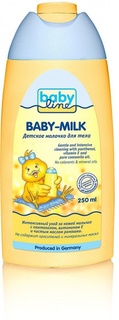 Детское молочко Babyline для тела с пантенолом, витамином Е и маслом ромашки, 250мл