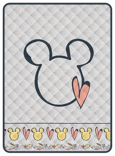 Покрывало Нордтекс Disney Minnie, 160х200см, серое