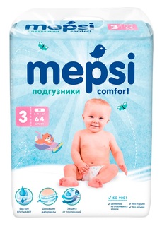 Детские подгузники Mepsi M, 6-11кг, 64шт.