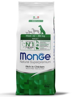 Корм Monge Dog Maxi для взрослых собак крупных пород, 12кг