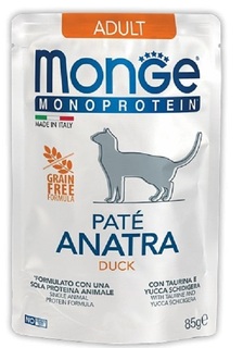 Пауч Monge Cat Monoprotein Pouch &quot;Утка&quot; для кошек, 85гр