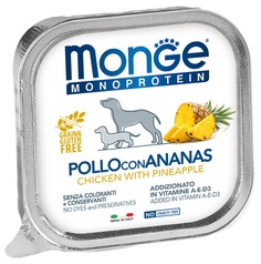 Консервы Monge Dog Monoprotein Fruits &quot;Паштет из курицы с ананасом&quot; для собак, 150гр