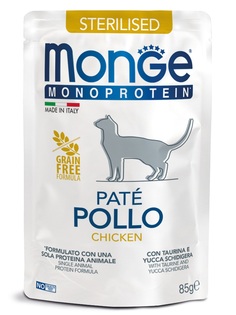 Пауч Monge Cat Monoprotein Pouch &quot;Курица&quot; для стерилизованных кошек, 85гр