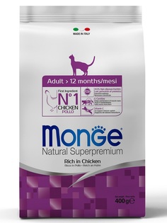 Корм Monge Cat для взрослых кошек, 400гр