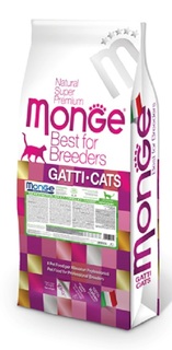 Корм Monge PFB Monoprotein для взрослых кошек с кроликом, 10кг