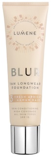 Устойчивый тональный крем Lumene Blur 16 часов SPF 15, 3 Fresh Apricot, 30мл