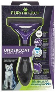 Фурминатор FURminator для больших кошек с короткой шерстью, размер M/L