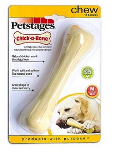 Игрушка Petstages Chick-A-Bone косточка с ароматом курицы средняя для собак, 14см