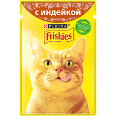 Влажный корм Friskies для кошек, индейка в подливе, 85гр
