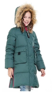 Парка OLDOS &quot;Лючия&quot; для девочки, оливковая Apollo