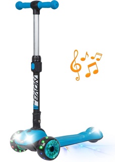 Самокат-кикборд Novatrack RainBow для детей, складной, регулировка по высоте (цвета в ассорт.)