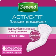 Прокладки Depend Ultra Mini при недержании, 12шт.