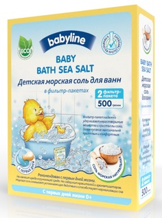 Детская морская соль Babyline для ванн, натуральная, 500гр