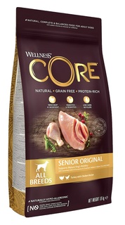 Сухой корм Wellness CORE &quot;Индейка с курицей&quot; для пожилых собак всех пород, 1,8кг Cor.E