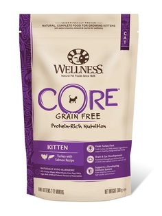 Сухой корм Wellness CORE &quot;Индейка с лососем&quot; для котят, 300гр Cor.E