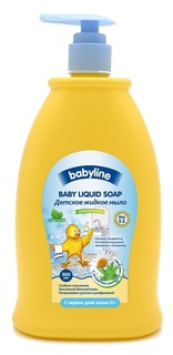 Детское жидкое мыло Babyline с экстрактами ромашки и алое, 500мл