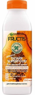 Бальзам-ополаскиватель Fructis &quot;SuperFood Папайя&quot; для поврежденных волос, 350мл Garnier