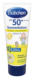 Солнцезащитное молочко Bubchen для детей с чувствительной кожей SPF 50+, 100мл