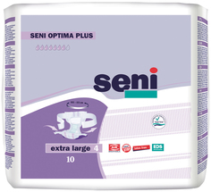 Подгузники для взрослых Seni Optima Plus Extra Large, 4 размер, 105-155см, 10шт.
