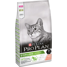 Сухой корм ProPlan для стерилизованных кошек и кастрированных котов, лосось, 10кг