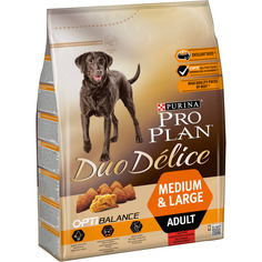 Сухой корм ProPlan Duo Delice для взрослых собак, говядина с рисом, 2,5кг
