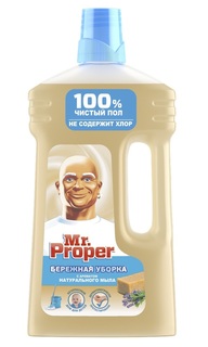 Моющая жидкость для полов и стен Mr.Proper, с ароматом натурального мыла, 1л