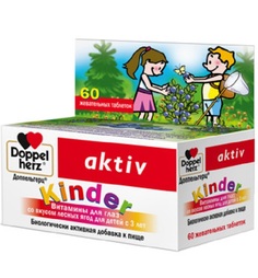 Доппельгерц Kinder Витамины для глаз со вкусом лесных ягод д/детей с 3 лет таб. жев. №60 Queisser Pharma