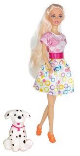 Кукла ToysLab Ася &quot;Прогулка со щенком-2&quot;, 28см