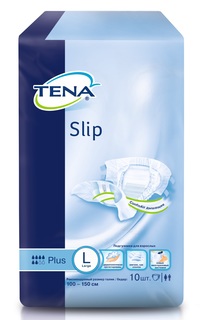Подгузники для взрослых TENA Slip Plus L, 10шт.