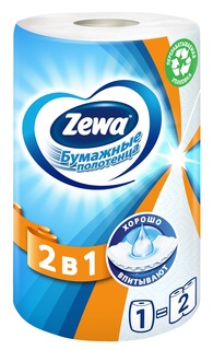 Бумажные полотенца Zewa 2в1, 1 рулон