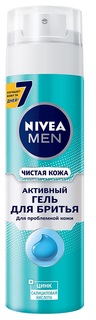 Активный гель для бритья Nivea Men &quot;Чистая кожа&quot; для проблемной кожи, 200мл