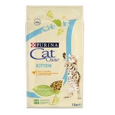 Сухой корм Cat Chow для котят с высоким содержанием домашней птицы, 1,5кг