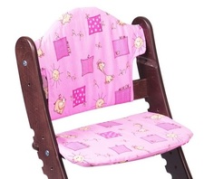 Комплект мягких подушек «Два кота» к стулу М1, розовый